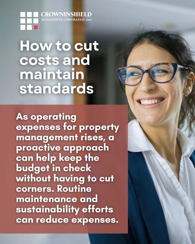 📈 Rising Operating Expenses? Your HOA Doesn’t Have to Cut Corners.

As vendor costs, utilities, and insurance rates rise, managing an HOA budget gets challenging. However, protecting your community's financial health doesn’t mean compromising on quality or deferring essential maintenance.

A proactive management strategy keeps operating expenses predictable while preserving property values:

🔧 Prioritize Preventive Maintenance
Addressing small system repairs early prevents costly emergency calls and extends the lifespan of expensive shared infrastructure.

🌱 Implement Targeted Sustainability Efforts
Energy-efficient lighting, smart irrigation controls, and weatherization significantly reduce ongoing utility expenditures across common areas.

🛡️ Leverage Strategic Partner Network
Established vendor relationships help secure competitive pricing for routine community services.

Working with an experienced property management team ensures your community stays ahead of rising costs with long-term planning rather than short-term fixes.

At Crowninshield Management, we help HOA boards navigate rising expenses with tailored maintenance plans, sustainability strategies, and transparent financial stewardship.

📩 Ready to optimize your community’s operating budget? Contact Crowninshield today to learn how our management solutions can support your board.

#CrowninshieldManagement #HOAmanagement #PropertyManagement #HOABoard #CommunityManagement #HOABudget #FacilityManagement  #PropertyManager